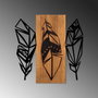 Wallity Leaves 2 Escultura de pared en nogal y negro